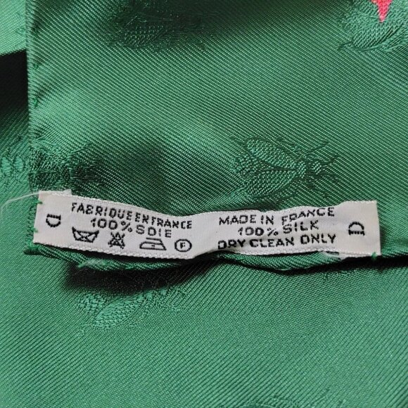 Auth HERMES Carre 90 - Green Cream Multi Scarf - Picture 8 of 10